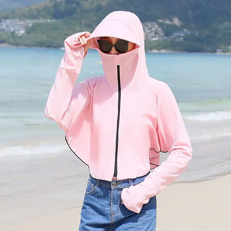 Hooded Sun Protection Clothing Women Shawl Women Cycling and Hiking UV Protection Short Long-sleeved Jacket
Hooded Sun Protection Clothing Women Shawl Women Cycling and Hiking UV Protection Short Long-sleeved Jacket