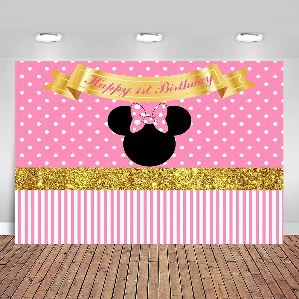 Pink Mouse Head Photography Studio White Dots Pink Stripes Baby Shower Background for Children Birthday Party Photo Booth Props
Pink Mouse Head Photography Studio White Dots Pink Stripes Baby Shower Background for Children Birthday Party Photo Booth Props