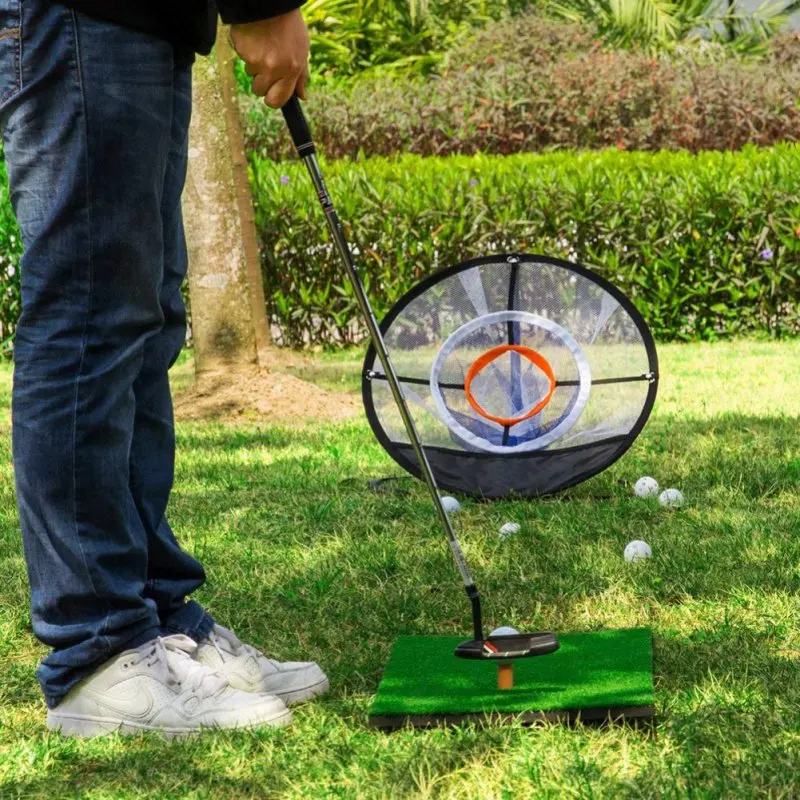 

Adult Children Training Network Golf Pop UP Indoor Outdoor Chipping Pitching Cages Mats Practice Easy Net Golf Training Aids