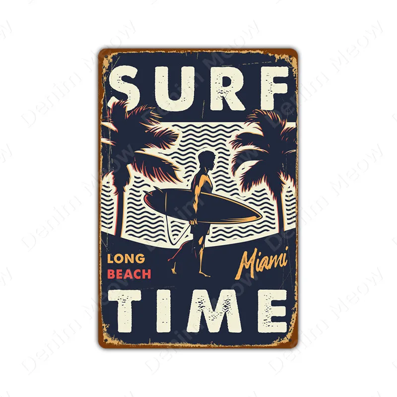 Surf Time Plaque Metal Vintage Signs Home Wall Art Posters Painting Decorative BEACH Plates For Bar Cafe Pub Garage 30x20cm N113
Surf Time Plaque Metal Vintage Signs Home Wall Art Posters Painting Decorative BEACH Plates For Bar Cafe Pub Garage 30x20cm N113