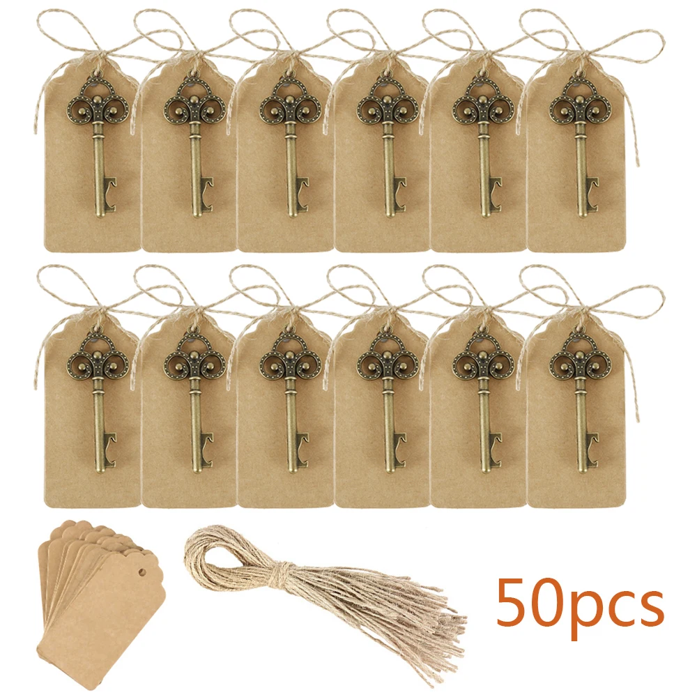 50 Pcs Metal Key Bottle Opener Gifts Can Opener Blank Card for Guests Rustic Wedding Party Favors Souvenir Kitchen Accessories
50 Pcs Metal Key Bottle Opener Gifts Can Opener Blank Card for Guests Rustic Wedding Party Favors Souvenir Kitchen Accessories