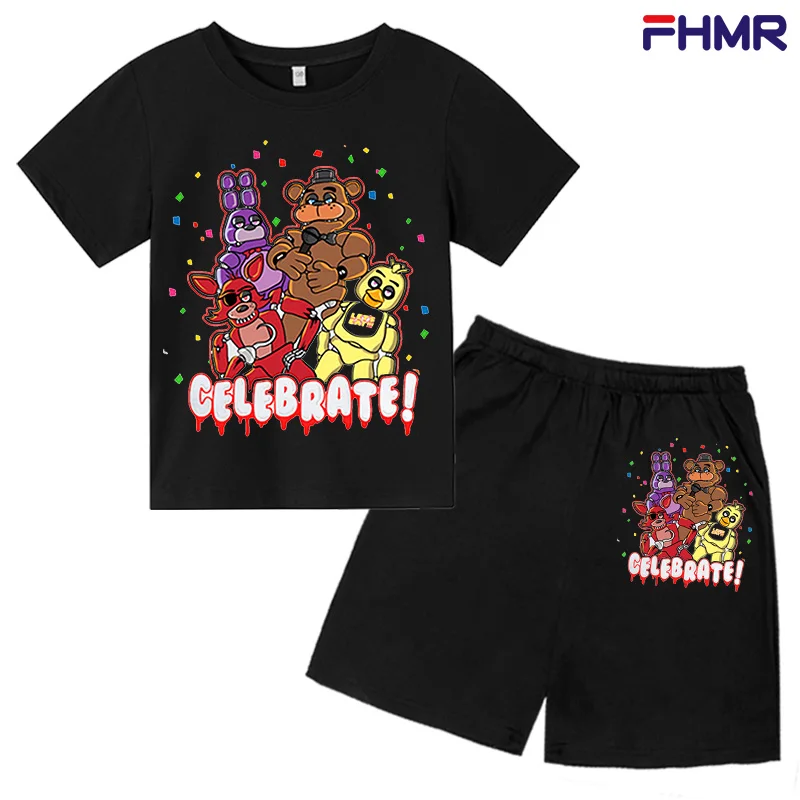 Newest Kids Clothes Summer Fashion Cotton TShirts Suit Five Night At Freddy Child Baby Boys Girls Pullover Crew Neck T-Shirt Set
Newest Kids Clothes Summer Fashion Cotton TShirts Suit Five Night At Freddy Child Baby Boys Girls Pullover Crew Neck T-Shirt Set