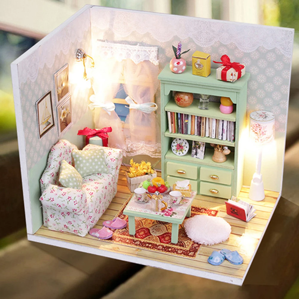 DIY Wooden Miniature Dollhouse Happy Handmade Doll House JKit With Light Music Bar Flower Doll House Toys For Children Gift
DIY Wooden Miniature Dollhouse Happy Handmade Doll House JKit With Light Music Bar Flower Doll House Toys For Children Gift