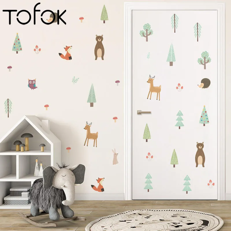 Tofok 25/30pcs Cartoon Animals Baby Room Wall Decor Wall Stickers for Kids Room Fox Bear Tree Multi-function Wall Decor Stickers
Tofok 25/30pcs Cartoon Animals Baby Room Wall Decor Wall Stickers for Kids Room Fox Bear Tree Multi-function Wall Decor Stickers