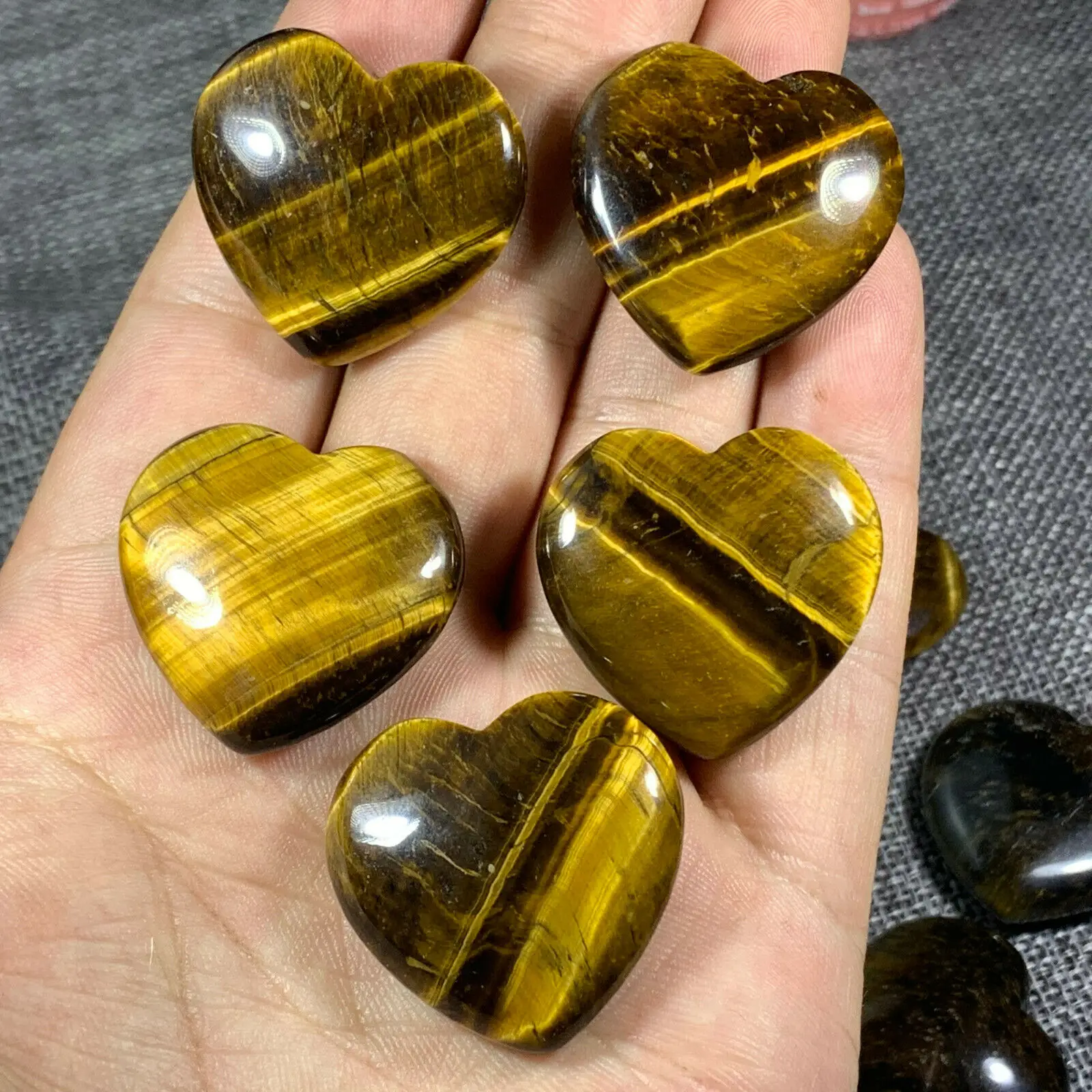 5pc Natural Tiger's eye love heart pendant crystal hand-polished reiki healing 30mm
5pc Natural Tiger's eye love heart pendant crystal hand-polished reiki healing 30mm