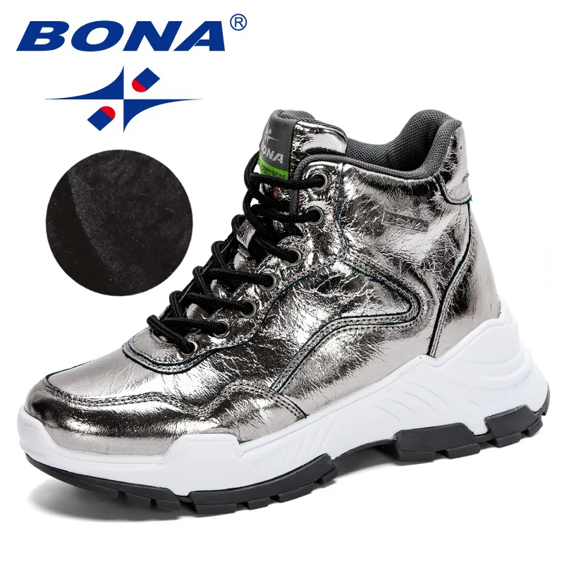Женские ботильоны на платформе BONA, кроссовки на высокой толстой подошве, теплые зимние сапоги на танкетке, 2020
Женские ботильоны на платформе BONA, кроссовки на высокой толстой подошве, теплые зимние сапоги на танкетке, 2020