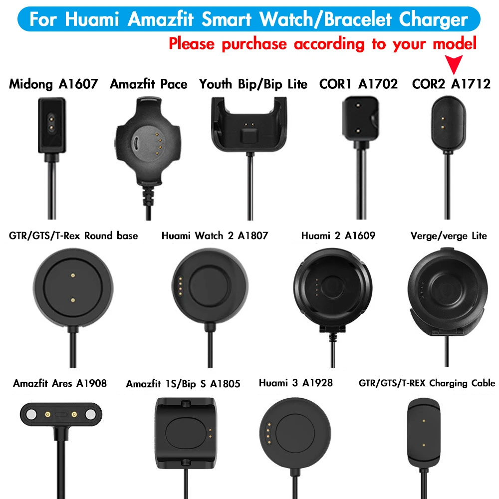 Charger Fast Charge Charging Line For Huami Amazfit GTS2 / GTR2 / POP / Zepp E / Bip S 1S A1805 T-Rex A1918 Stratos 3 A1928 GTS
Charger Fast Charge Charging Line For Huami Amazfit GTS2 / GTR2 / POP / Zepp E / Bip S 1S A1805 T-Rex A1918 Stratos 3 A1928 GTS