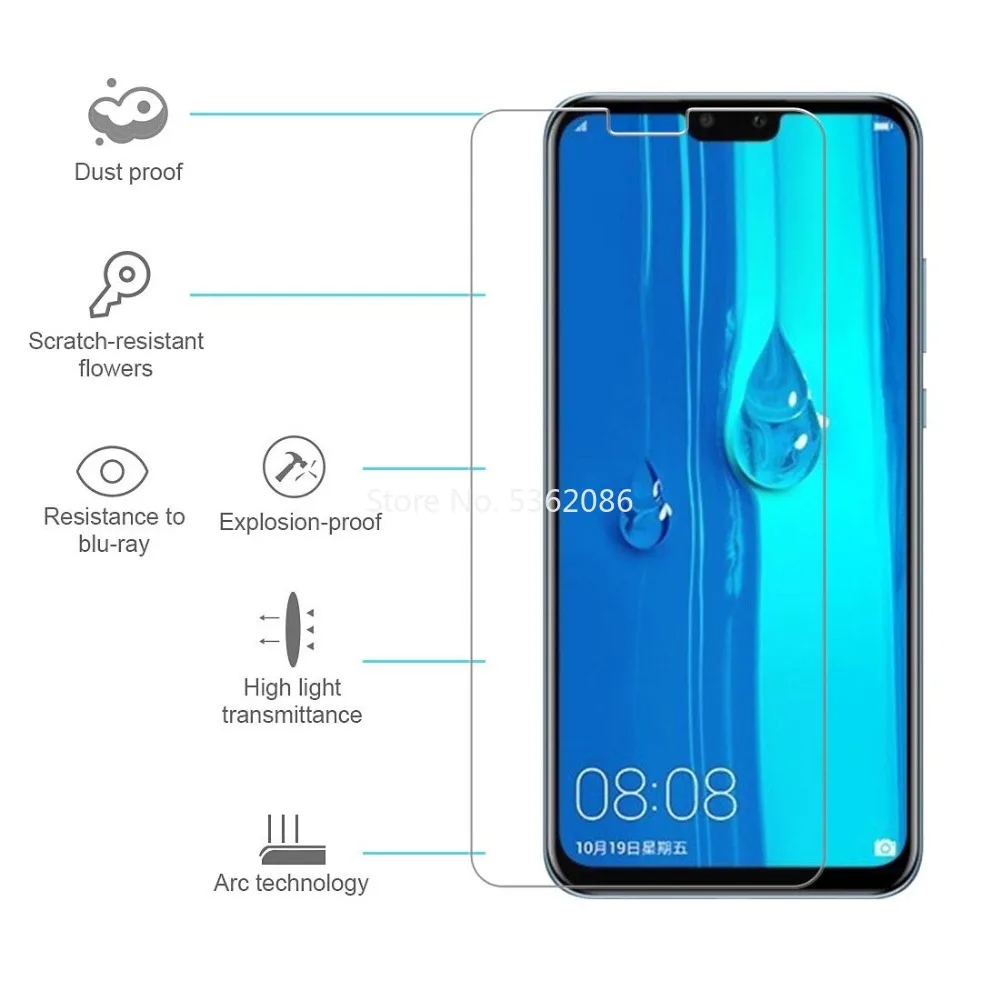 Защитная пленка 9H для HuaWei Honor 8 9 10 View PLAY 9i 8X MAX закаленное стекло V8 V9 V10 Note8 Note10 |