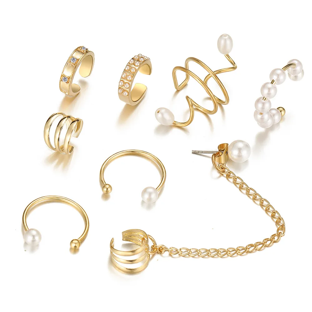 Punk Rock Gold Color Clip Earrings No Piercing Trendy Link Chain Earcuffs Statement Cartilage Earrings for Women Girls Party
Punk Rock Gold Color Clip Earrings No Piercing Trendy Link Chain Earcuffs Statement Cartilage Earrings for Women Girls Party