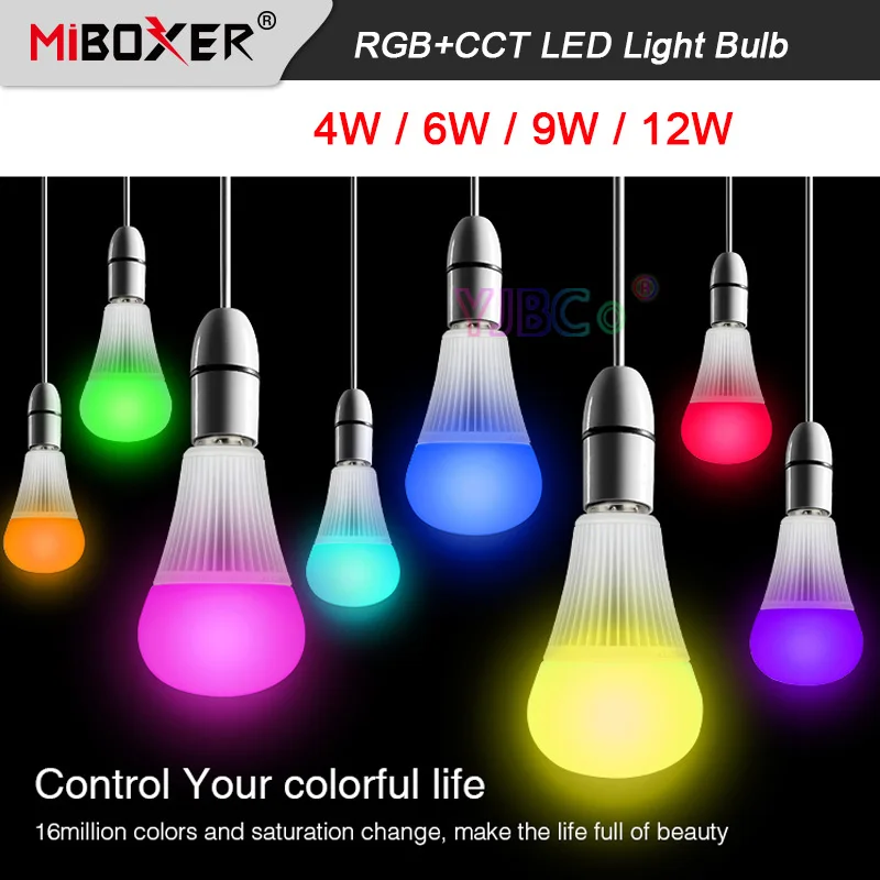 Miboxer E27 GU10 MR16 RGB+CCT LED Blub Light 4W 6W 9W 12W Smart Spotlight Lamp AC 110V 220V 12V 2.4G Remote / Voice Control 
Miboxer E27 GU10 MR16 RGB+CCT LED Blub Light 4W 6W 9W 12W Smart Spotlight Lamp AC 110V 220V 12V 2.4G Remote / Voice Control