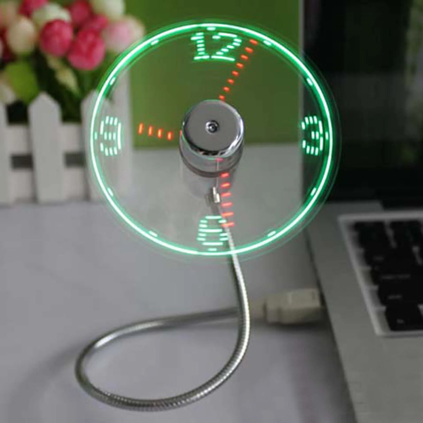 Electric Cooling Fan USB LED Time Display Clock Supply For Notebook PC Alloy
Electric Cooling Fan USB LED Time Display Clock Supply For Notebook PC Alloy