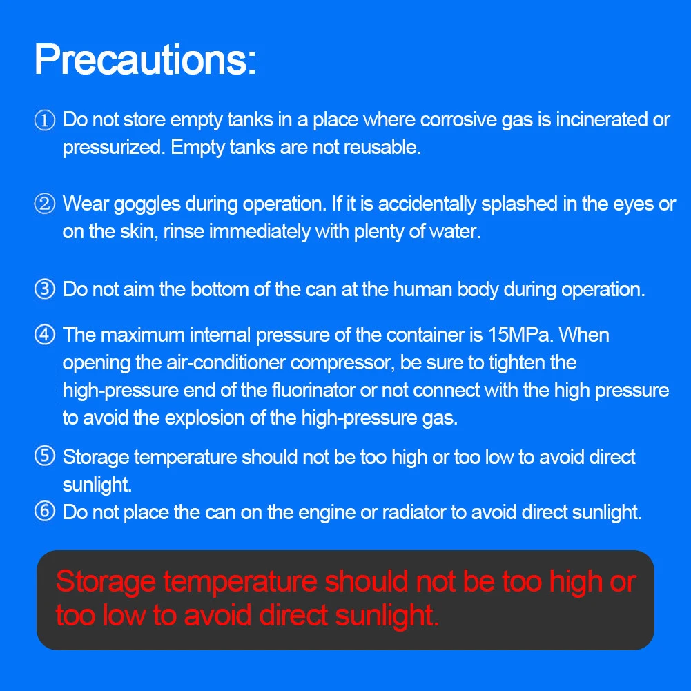 300ml Automotive Air Conditioning Refrigerant Cooling Agent R134A Refrigerator Environmental Protection Water Filter
300ml Automotive Air Conditioning Refrigerant Cooling Agent R134A Refrigerator Environmental Protection Water Filter