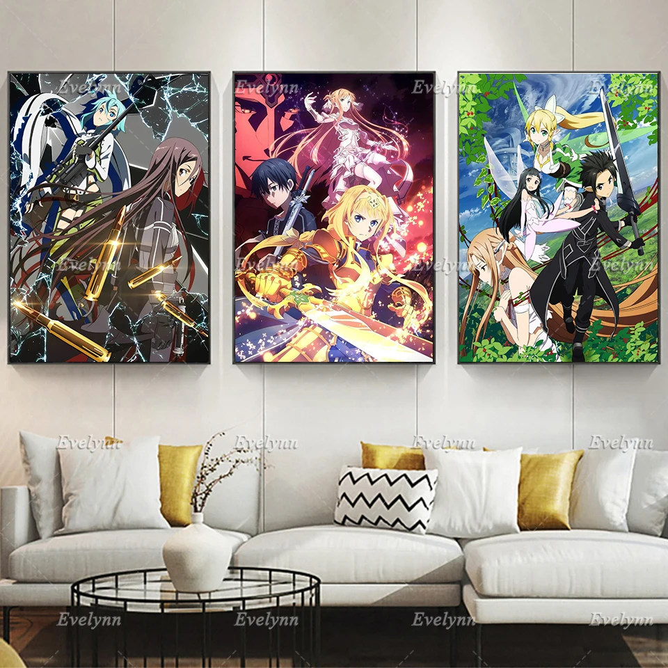 Japanese Anime Sword Art Online Canvas Poster Painting Home Bedroom Decor Cuadros Modern Living Room Decor Wall Art Prints
Japanese Anime Sword Art Online Canvas Poster Painting Home Bedroom Decor Cuadros Modern Living Room Decor Wall Art Prints