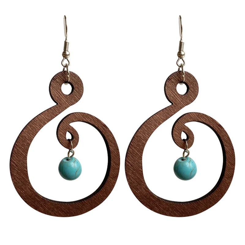 Retro Geometric Symbol Turquoise Wooden Dangle Drop Earrings for Women Party Accessory Gift BOHO Ethnic Style Jewelry Wholesale
Retro Geometric Symbol Turquoise Wooden Dangle Drop Earrings for Women Party Accessory Gift BOHO Ethnic Style Jewelry Wholesale