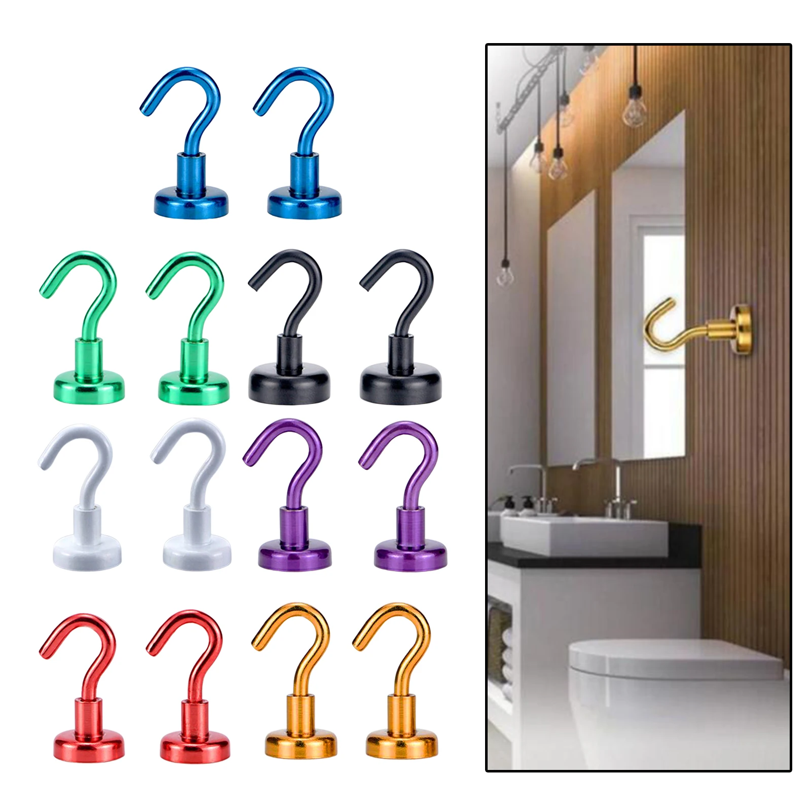 Magnetic Hook Magnet Iron Shell Strong Suction Facilitate Hook Heavy Duty Indoor ing Hardware Magnetic Utensil Multicolor
Magnetic Hook Magnet Iron Shell Strong Suction Facilitate Hook Heavy Duty Indoor ing Hardware Magnetic Utensil Multicolor