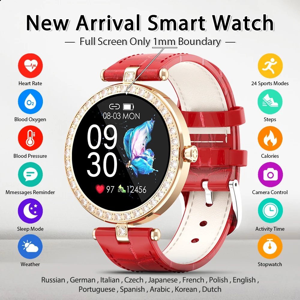 Custom dial Women Smart Watch 2021 full screen Weather Forecast Activity Tracker Sports Ladies Smart Watch Men For Android IOS
Custom dial Women Smart Watch 2021 full screen Weather Forecast Activity Tracker Sports Ladies Smart Watch Men For Android IOS