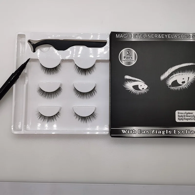 3 Pairs of False Eyelashes Magnetic Set Magnet Liquid Eyeliner Lashes Natural Makeup Extension 
3 Pairs of False Eyelashes Magnetic Set Magnet Liquid Eyeliner Lashes Natural Makeup Extension
