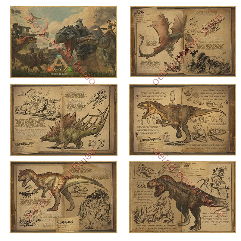 Ark: Survival Evolved Poster Hit Game Kraft Paper Poster Decorative Wall Painting Cuadros Animal Wallpaper Living Room Decor
Ark: Survival Evolved Poster Hit Game Kraft Paper Poster Decorative Wall Painting Cuadros Animal Wallpaper Living Room Decor