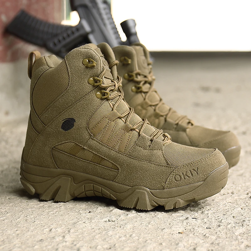 Мужские ботинки из натуральной кожи армейские Рабочая обувь для охоты
