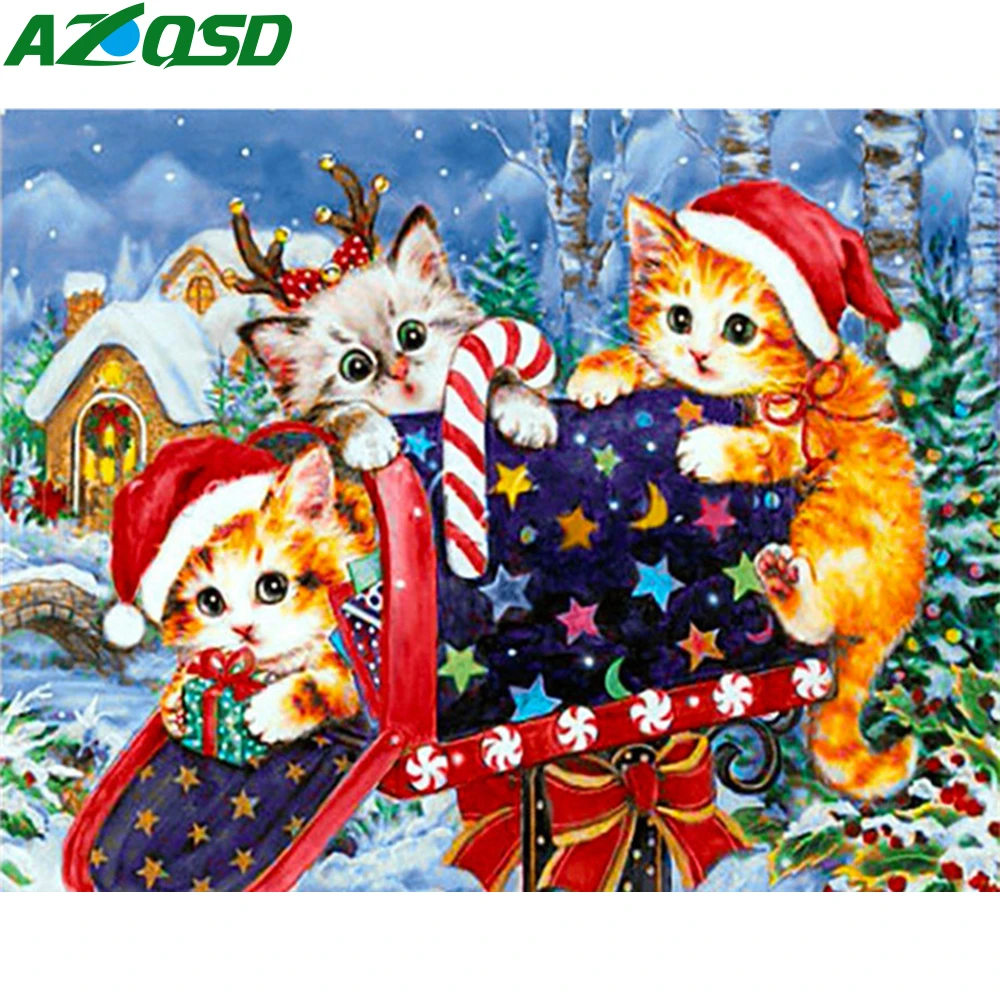 AZQSD Adult Coloring By Numbers Canvas Christmas Cat Handpainted Gift DIY Painting By Numbers Animal Christmas Gift
AZQSD Adult Coloring By Numbers Canvas Christmas Cat Handpainted Gift DIY Painting By Numbers Animal Christmas Gift