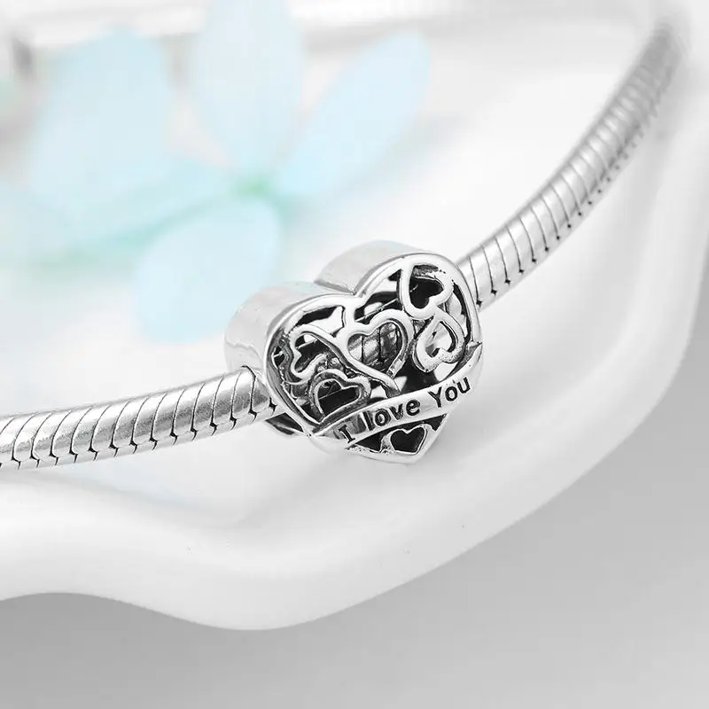 Fashion 925 Sterling Silver Hollow Hearts Charm Beads Accessories Fit Original Pandora Charm Bracelets Fine Jewelry Making Gifts
Fashion 925 Sterling Silver Hollow Hearts Charm Beads Accessories Fit Original Pandora Charm Bracelets Fine Jewelry Making Gifts