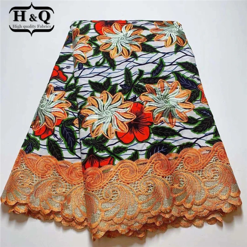 H&Q African Wax Print Fabrics Embroidered African Ankara Wax Fabric With Guipure Lace Border For Daily Party Dress 5 Yard/PCS
H&Q African Wax Print Fabrics Embroidered African Ankara Wax Fabric With Guipure Lace Border For Daily Party Dress 5 Yard/PCS