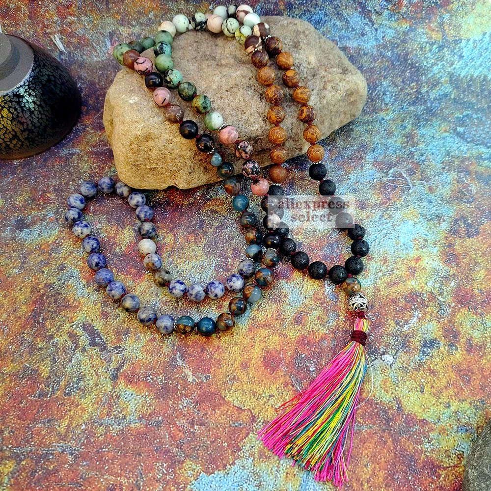 5A Popular 7 Chakras Natural Stone Mala Necklace Women Yoga Meditation Long Tassels Bead Necklace
5A Popular 7 Chakras Natural Stone Mala Necklace Women Yoga Meditation Long Tassels Bead Necklace