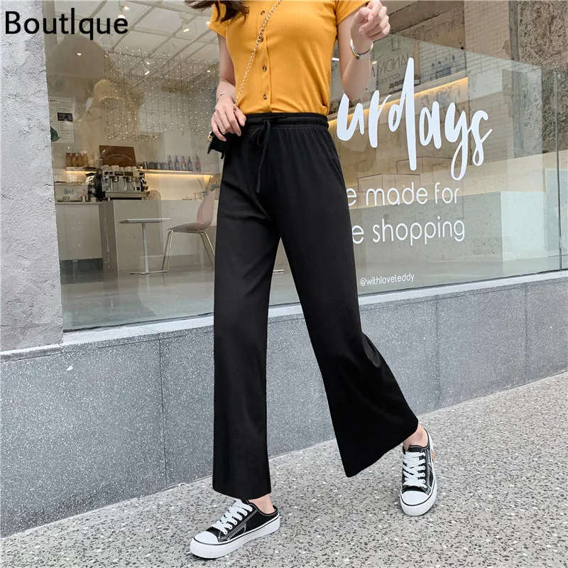Ice Silk Wide-leg Pants Women's Summer Thin High Waist Vertical Straight Loose Slim Casual Mop Tide Woman
Ice Silk Wide-leg Pants Women's Summer Thin High Waist Vertical Straight Loose Slim Casual Mop Tide Woman