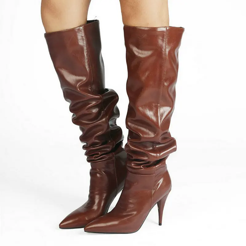 2021 Women Over the Knee High Boots Sexy Thin High Heel Pointed Toe Ladies Thigh Boots Faux Leather Pleated Dress Women's Boots
2021 Women Over the Knee High Boots Sexy Thin High Heel Pointed Toe Ladies Thigh Boots Faux Leather Pleated Dress Women's Boots