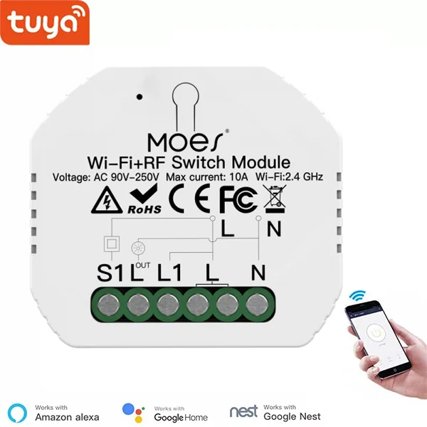 Реле Wi-Fi RF433, портативное, 1/2 каналов, голосовое управление, Alexa, Google Home, 2 шт.
Реле Wi-Fi RF433, портативное, 1/2 каналов, голосовое управление, Alexa, Google Home, 2 шт.