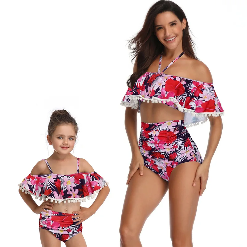 Parent-Child Swimsui European And American New Printed High-Waist Bikini Swimsuit Mesh Long-Sleeved Sunscreen One-Piece Swimsuit
Parent-Child Swimsui European And American New Printed High-Waist Bikini Swimsuit Mesh Long-Sleeved Sunscreen One-Piece Swimsuit