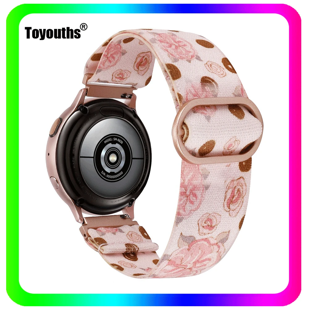 Toyouths Elastic Nylon Loop Watch Strap for Samsung Galaxy Watch 3 41mm Women Adjustable Elastic Band for Samsung Active 2 40mm 
Toyouths Elastic Nylon Loop Watch Strap for Samsung Galaxy Watch 3 41mm Women Adjustable Elastic Band for Samsung Active 2 40mm