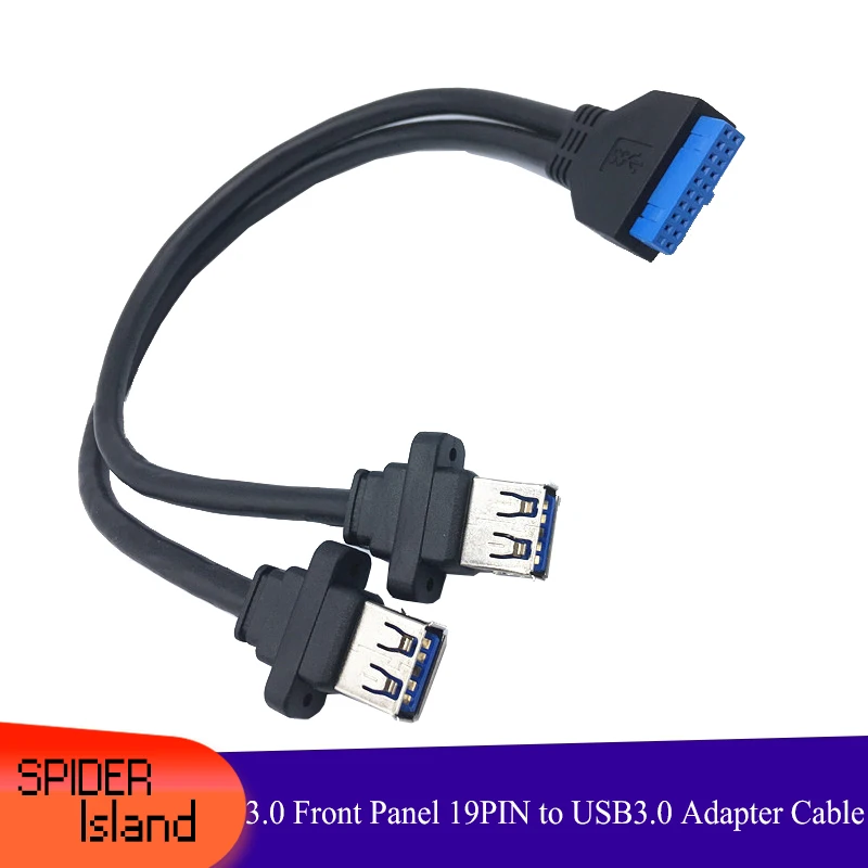 USB 3.0 Front Panel 19PIN to USB3.0 Adapter Cable Motherboard 19 pin / 20 pin To Dual Port USB3.0 Extension Cable 20cm
USB 3.0 Front Panel 19PIN to USB3.0 Adapter Cable Motherboard 19 pin / 20 pin To Dual Port USB3.0 Extension Cable 20cm