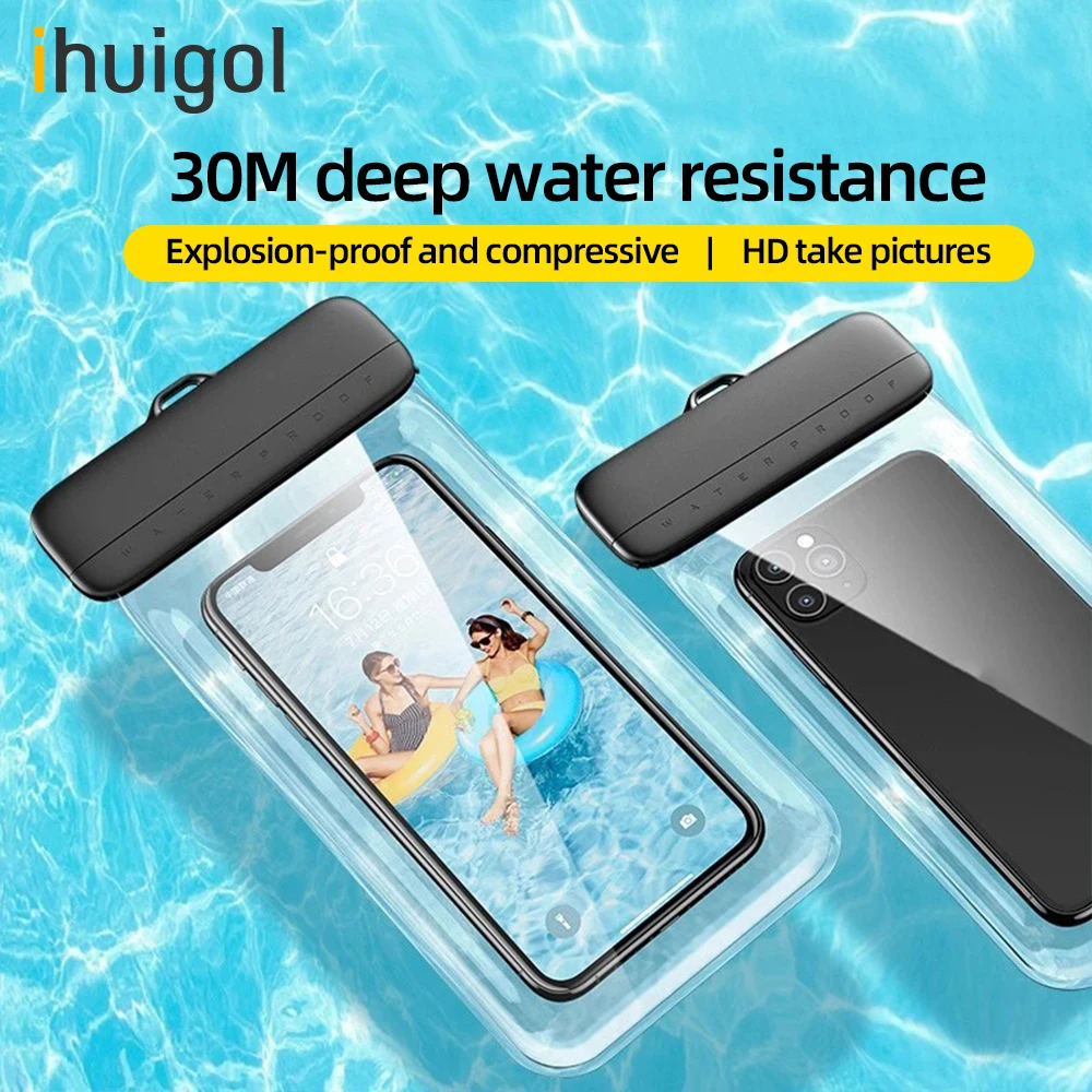 ihuigol Summer IPX8 Waterproof Phone Pouch Swimming Gadget Beach Dry Bag Phone Case Camping Skiing For Cell Phone 7 inch Below
ihuigol Summer IPX8 Waterproof Phone Pouch Swimming Gadget Beach Dry Bag Phone Case Camping Skiing For Cell Phone 7 inch Below