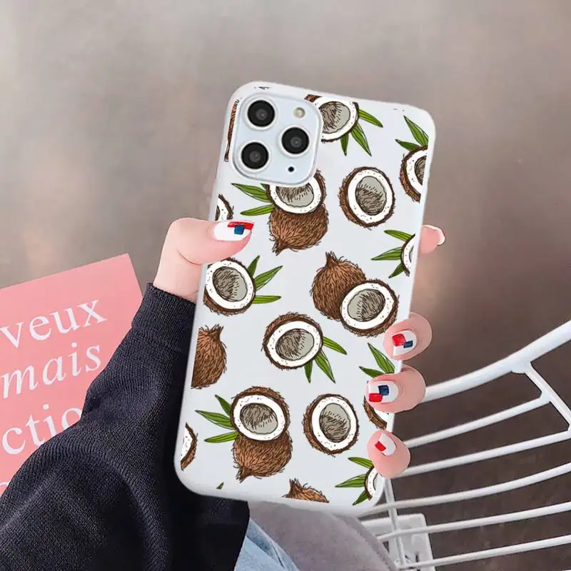 Summer fruit coconut Phone Case Candy Color for iPhone 6 7 8 11 12 s mini pro X XS XR MAX Plus 
Summer fruit coconut Phone Case Candy Color for iPhone 6 7 8 11 12 s mini pro X XS XR MAX Plus