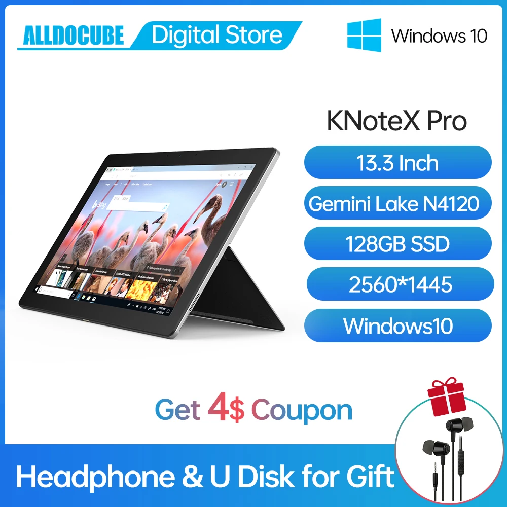 Планшет ALLDOCUBE Knote X Pro 13,3 дюйма, 2560*1440, Windows 10, Intel GeminiLake N4120, 8 ГБ ОЗУ, 128 Гб ПЗУ, Type C 
Планшет ALLDOCUBE Knote X Pro 13,3 дюйма, 2560*1440, Windows 10, Intel GeminiLake N4120, 8 ГБ ОЗУ, 128 Гб ПЗУ, Type C