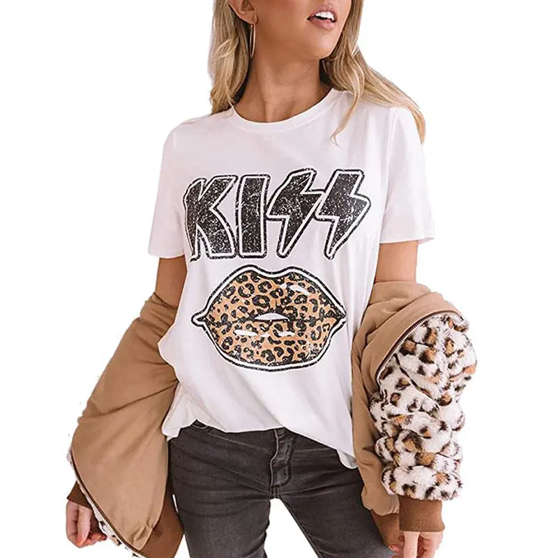 Women Sexy Leopard Lips Print Funny Streetwear Aesthetic Crew Neck Soft Top Letters Tee Summer Slogan Graphics Casual T-Shirt
Women Sexy Leopard Lips Print Funny Streetwear Aesthetic Crew Neck Soft Top Letters Tee Summer Slogan Graphics Casual T-Shirt