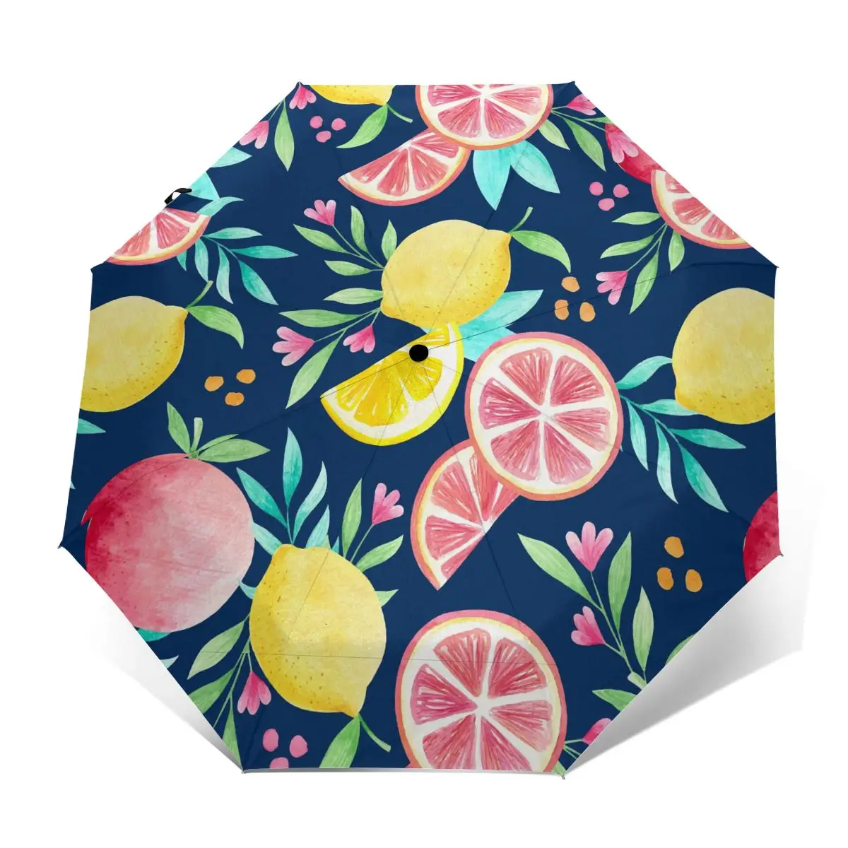 

Automatic Umbrella Rain Women Three-folding Umbrella Colorful Fruits Windproof Umbrella Female Waterproof parasol