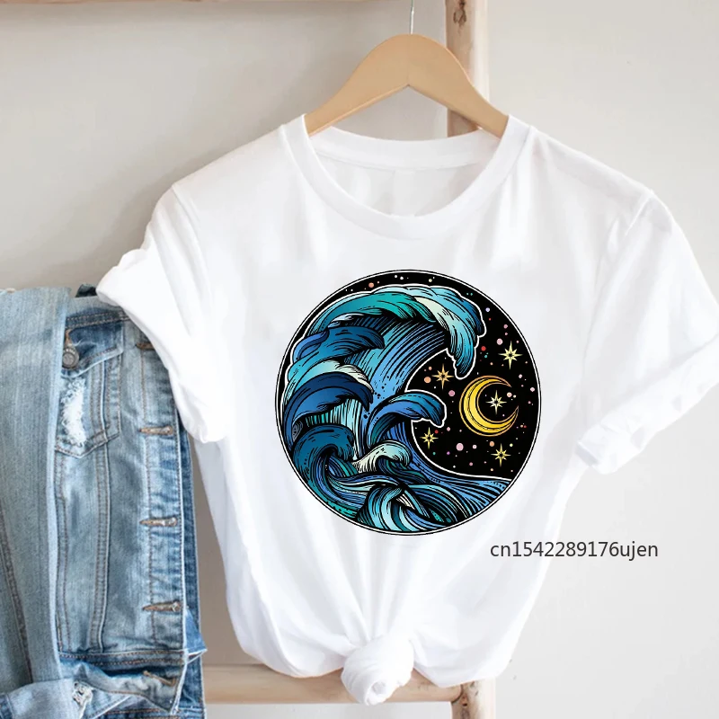 Women Wave Ocean Space Cartoon Girl 90s Spring Summer Clothing Fashion Clothes Print Tee Top Tshirt Female Graphic T-shirt
Women Wave Ocean Space Cartoon Girl 90s Spring Summer Clothing Fashion Clothes Print Tee Top Tshirt Female Graphic T-shirt