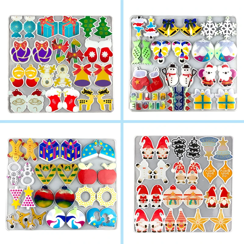 Christmas Tree Snowflake Elk Pendant Mold Keychain DIY Silicone Christmas Mold Epoxy Resin Jewelry Making Tool Set
Christmas Tree Snowflake Elk Pendant Mold Keychain DIY Silicone Christmas Mold Epoxy Resin Jewelry Making Tool Set