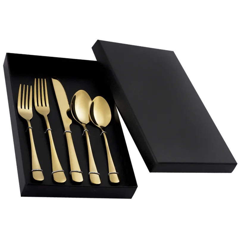 Stainless Steel Cutlery Set Knife Fork Spoon Western Steak Cutlery Gold Plated Cutlery Set Tableware
Stainless Steel Cutlery Set Knife Fork Spoon Western Steak Cutlery Gold Plated Cutlery Set Tableware
