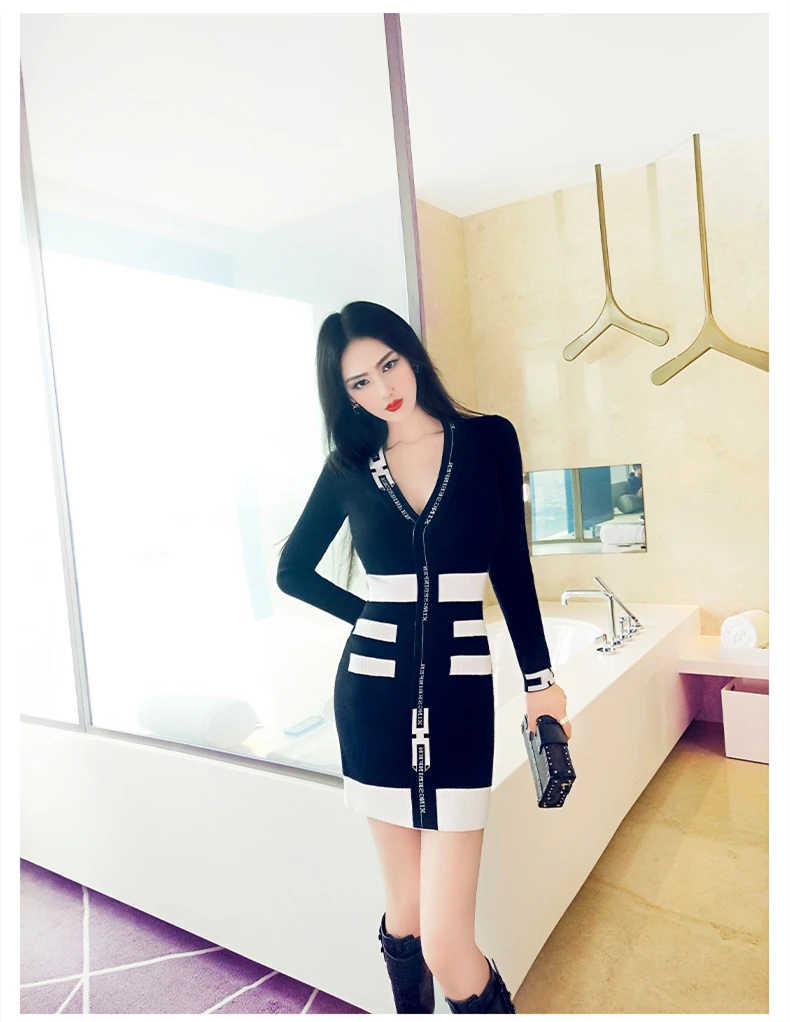 new spring and autumn office lady Fashion casual sexy brand female women girls knitting skinny dress
new spring and autumn office lady Fashion casual sexy brand female women girls knitting skinny dress
