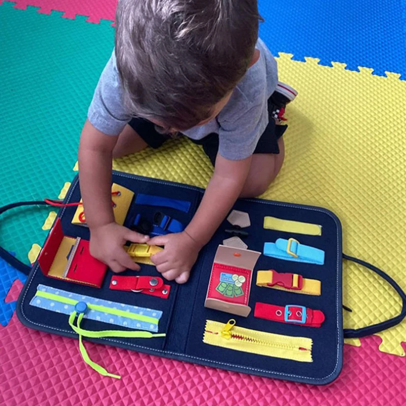 Children Montessori Toy Baby Busy Board Zip Button Sensory Develop Basic Life Skills Training Self-care Ability Girls Boy Gift
Children Montessori Toy Baby Busy Board Zip Button Sensory Develop Basic Life Skills Training Self-care Ability Girls Boy Gift