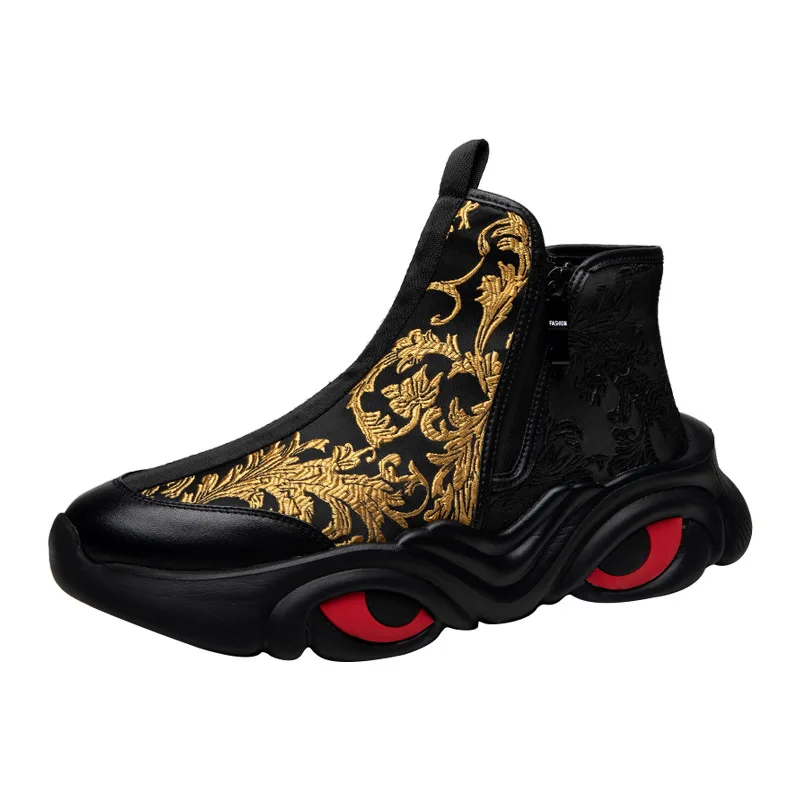 Fox slave Fashion men's hip-hop shoes graffiti high-top breathable sports large size outdoor non-slip running shoes38-44
Fox slave Fashion men's hip-hop shoes graffiti high-top breathable sports large size outdoor non-slip running shoes38-44