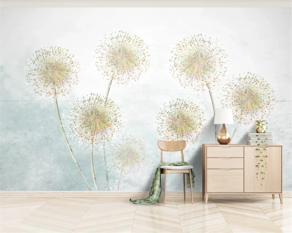 beibehang Custom mural silky wallpaper Dandelion background wall modern minimalist TV background wallpaper home decoration fluff
beibehang Custom mural silky wallpaper Dandelion background wall modern minimalist TV background wallpaper home decoration fluff