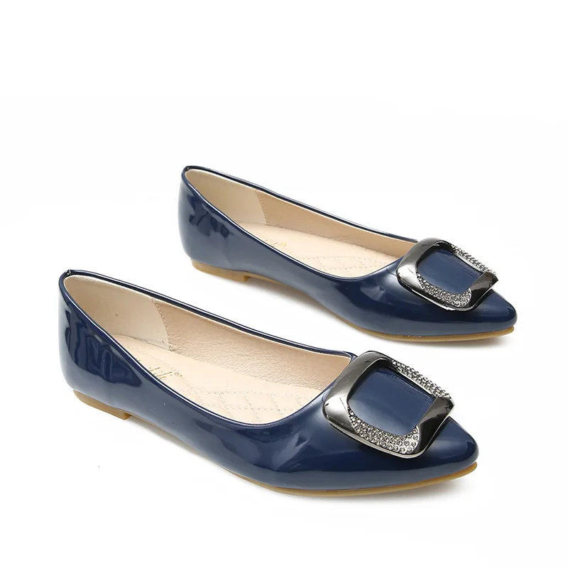 Casual Woman Shoe Pointed Toe Female Footwear All-Match Patent Leather Ballet Flats Elegant Shallow Mouth Modis Dress Comfortabl
Casual Woman Shoe Pointed Toe Female Footwear All-Match Patent Leather Ballet Flats Elegant Shallow Mouth Modis Dress Comfortabl