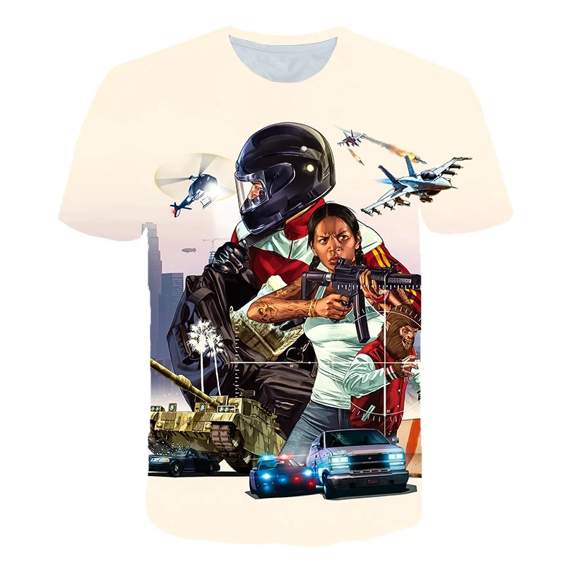 2021 Grand Theft Auto Game GTA 5 Men Women Summer 3D Print T Shirt Cool GTA5 Street Round Neck Short Sleeve Oversized T-Shirt
2021 Grand Theft Auto Game GTA 5 Men Women Summer 3D Print T Shirt Cool GTA5 Street Round Neck Short Sleeve Oversized T-Shirt