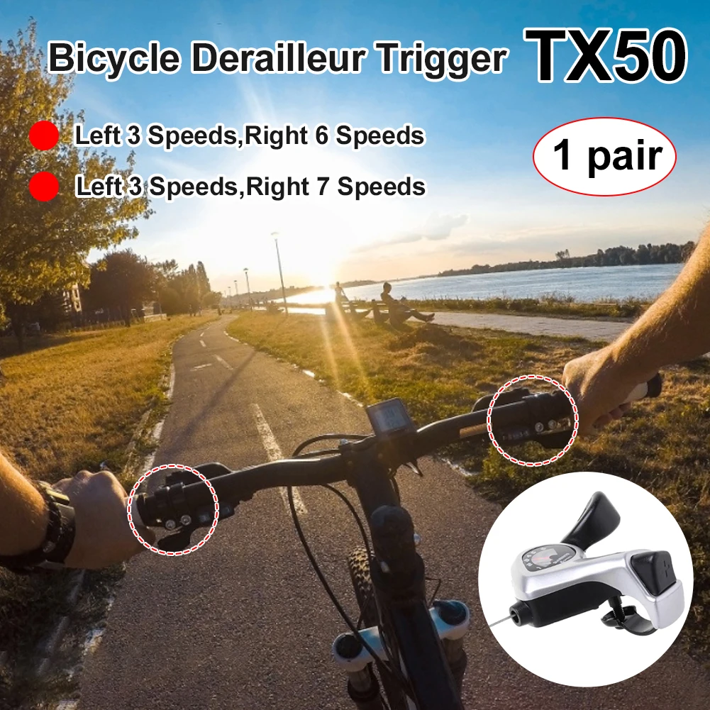 1 Pair 3x6/7 Speed Mountain Bike Derailleur Trigger Thumb Gear Lever Top Mounted Gear Lever With Inner Cable Bicycle Parts New
1 Pair 3x6/7 Speed Mountain Bike Derailleur Trigger Thumb Gear Lever Top Mounted Gear Lever With Inner Cable Bicycle Parts New