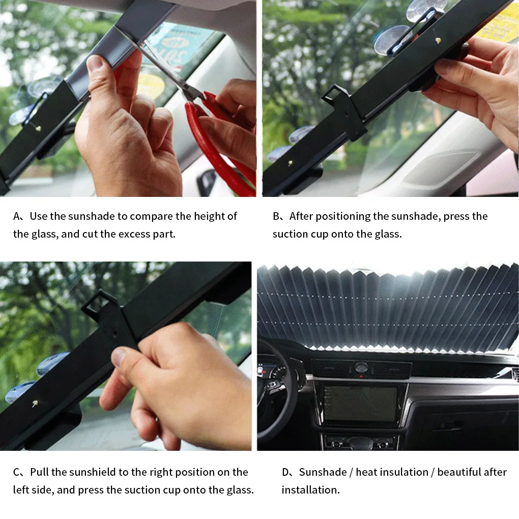 Car Windshield Sunshade Cover Automatic Retractable Sunblind Sun Protection for Car Front Window Windshield Sun Shade
Car Windshield Sunshade Cover Automatic Retractable Sunblind Sun Protection for Car Front Window Windshield Sun Shade