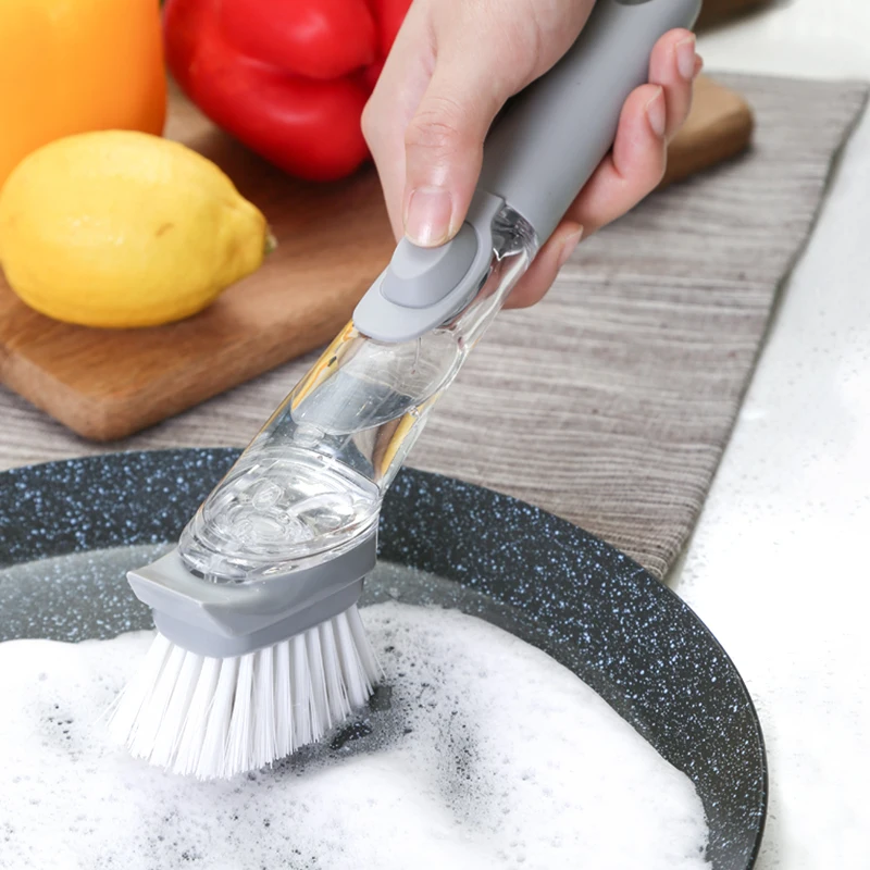 Kitchen Long Handle Cleaning Brush Creativity Bowl Washing Liquid Dispenser Dishwashing Kitchen Gadgets and Accessories Cleaning
Kitchen Long Handle Cleaning Brush Creativity Bowl Washing Liquid Dispenser Dishwashing Kitchen Gadgets and Accessories Cleaning